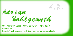 adrian wohlgemuth business card